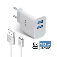 Link Tech C205 Safe Lightning USB 10W Dual Hızlı Şarj Aleti