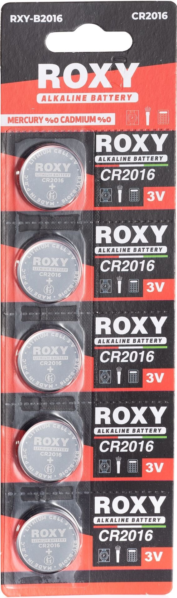 Roxy CR2016 3V Lityum Pil 5`li paket