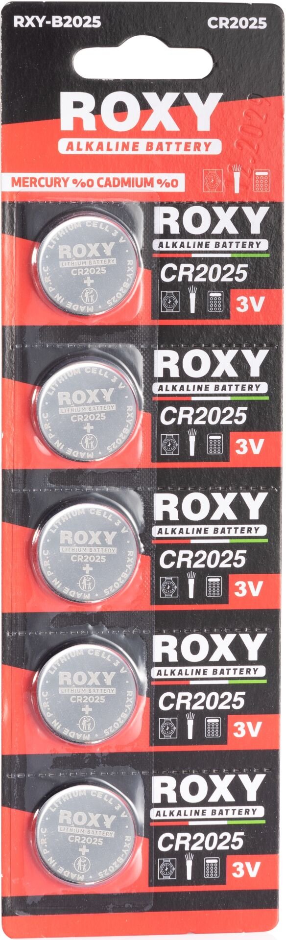 Roxy CR2025 3V Lityum Pil 5`li paket