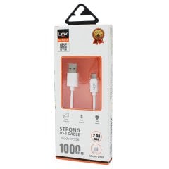 Linktech K-558 Strong Micro USB 2.4A 1000mm Şarj Kablosu