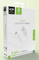 LinkTech K449 Strong 1m 2.4A Lightning Çevre Dostu Şarj Kablosu