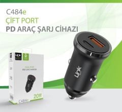 LinkTech C484 Çevre Dostu Çift Girişli PD 20W Araç Şarj Aleti