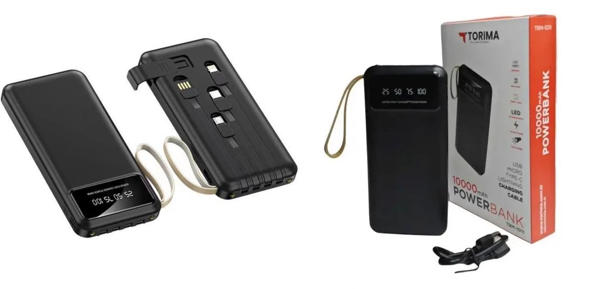 Torima TRM-1011 Hızlı Şarj Özellikli 4 Çıkışlı 10.000 Mah Powerbank