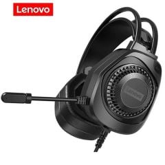 Lenovo G81B Siyah Kulak Üstü Kablolu RGB Işıklı Mikrofonlu Oyuncu Kulaklığı