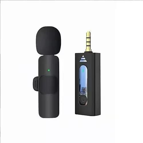 K35 Kablosuz Yaka Mikrofonu Aux Girişli Mini Mikrofon