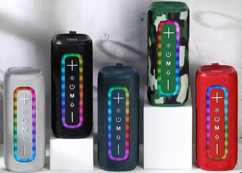 RXY-TG-428 Usb Sd Kart Girişli Fm Radyolu Bluetoothlu Ledli Müzik kutusu Hoparlör