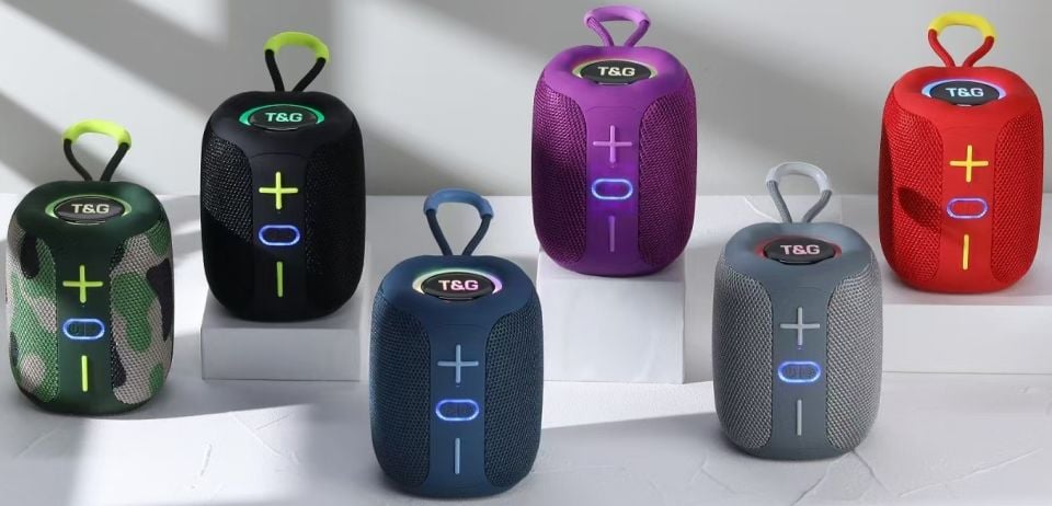 RXY-TG-658 Usb Sd Kart Girişli Fm Radyolu Bluetoothlu Ledli Müzik kutusu Hoparlör