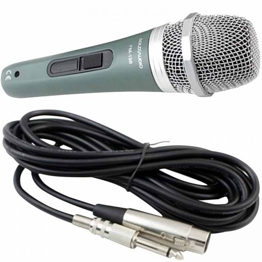 Gold Audio FM-198 Dinamik 5m Kablolu El Mikrofonu