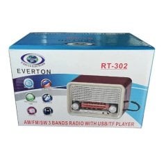 Everton RT-302 Usb Ve Kart Girişli Şarjlı Bluetoothlu Radyo
