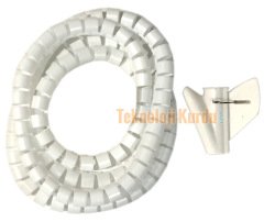 16 mm x 1,5 m Siyah/Beyaz Kablo Toplayıcı