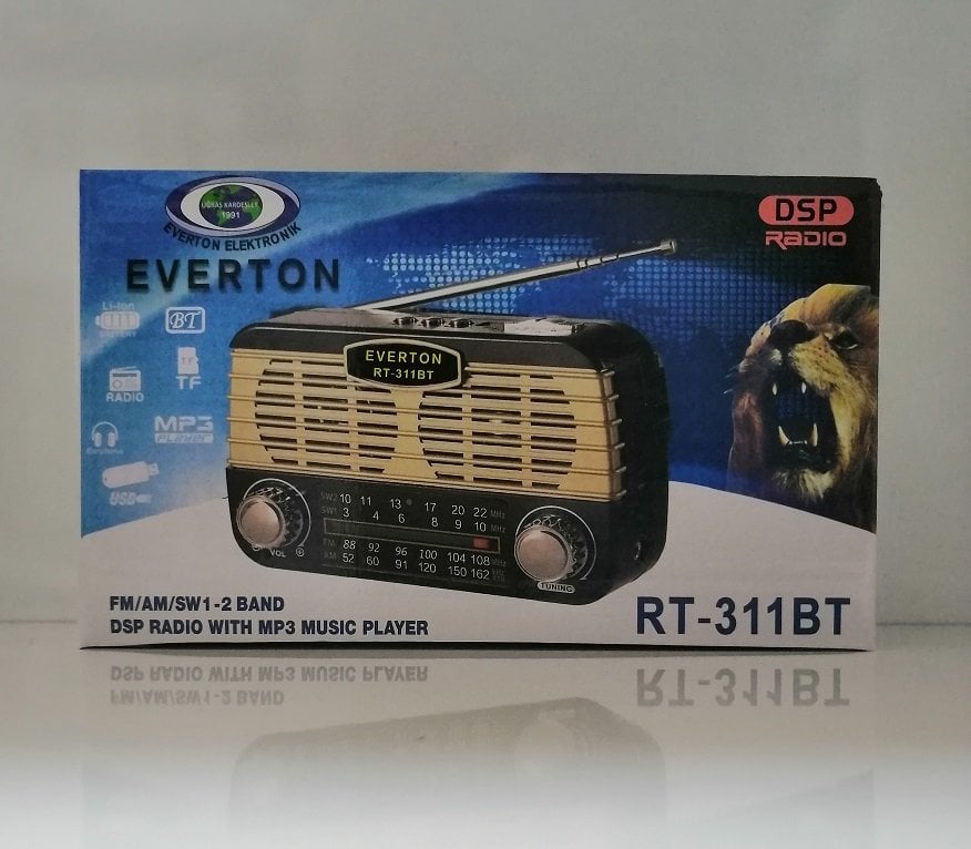 Everton RT-311 BT Bluetoothlu Şarjlı Usb ve Kart Girişli Radyo