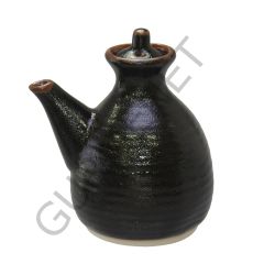 Miyake Tsc52-9 Porcelain Sauce Pot Dark Brown Sosluk 400Ml.