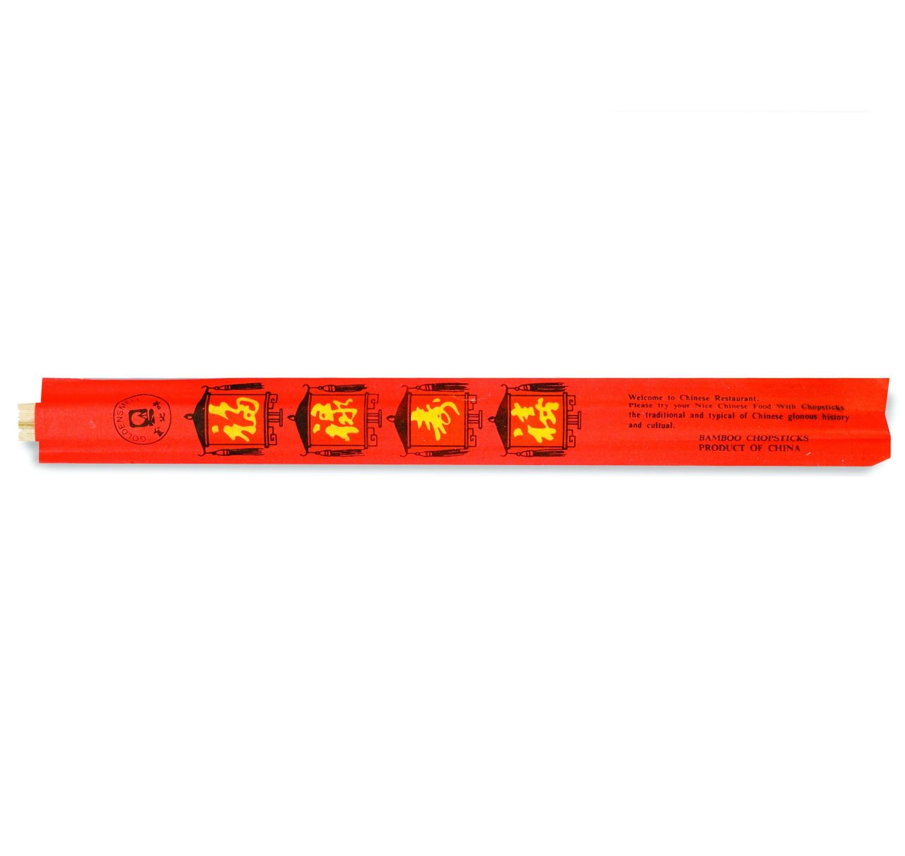 Gaishi Chopstick M0004-24R Bambu Kırmızı Ambalaj 100 Çift