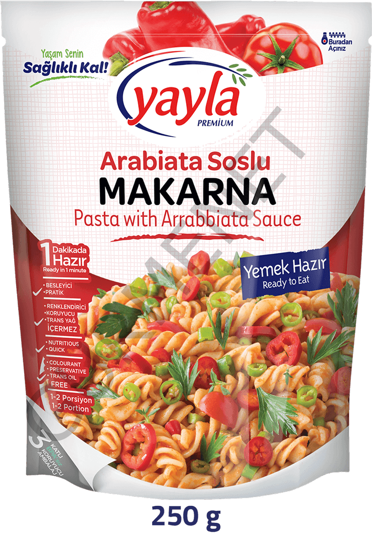 Yayla Hazır Yemek Arrabbiata Soslu Makarna 250 Gr.