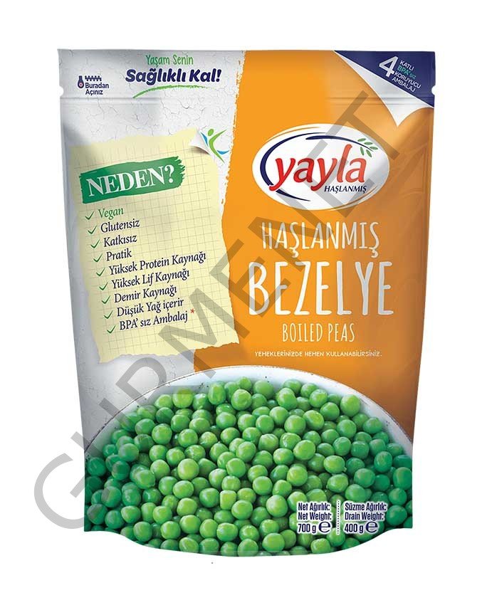 Yayla Haşlanmış Bezelye 700 Gr.