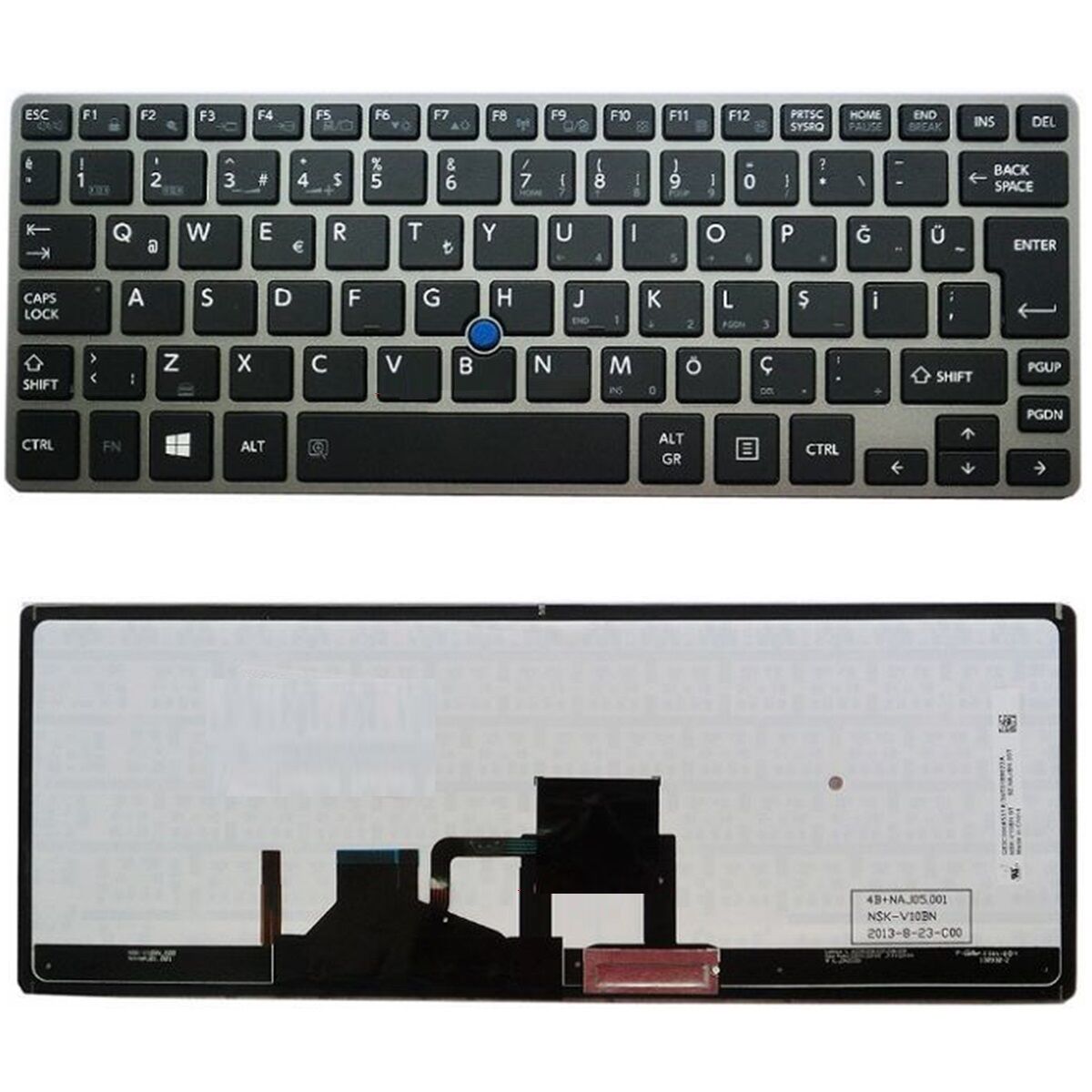 Toshiba Portege Z30-A-17D, Z30-A-17E Klavye Siyah Işıklı TR