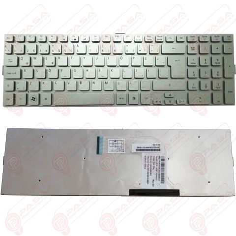 Acer AEZYAA00010, AEZYAR00010, PK130C31007 Klavye Gri Tuş Takımı Tuş Seti Türkçe