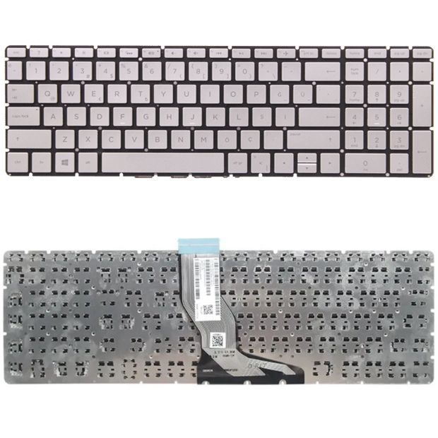 Hp Pavilion Gaming 15-DK0006NT, 15-DK0011NT Klavye Tuş Takımı Q Gümüş Renk Türkçe Keyboard