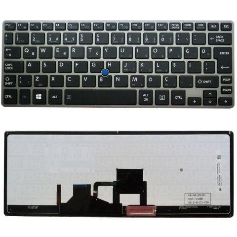 Toshiba Portege Z30-A-1E5, Z30-A-1F7 Klavye Siyah Işıklı TR
