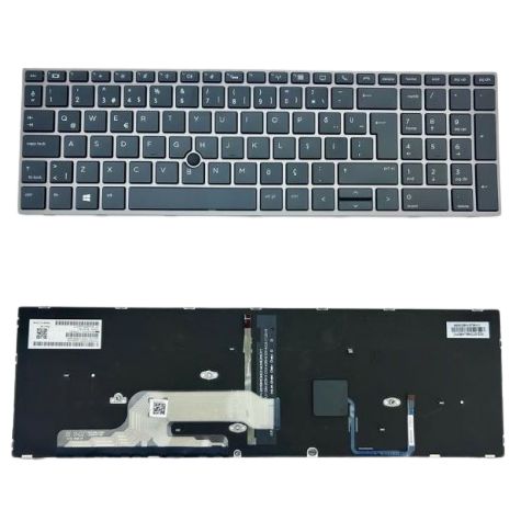 Hp ZBook 15 G5, 4QH45ES 4QH47ES 6TW68ES Uyumlu Klavye Tuş Takımı Tuş Seti Led Işıklı Siyah Türkçe