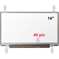 LTN140AT27-W01 Ekran 14 Slim 40 Pin Laptop Paneli