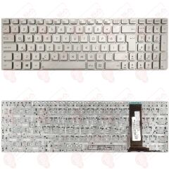 Asus 0KN0-M32TU13, 0KN0-N43TU13, 0KN0-N43US13 Klavye Gümüş Tuş Takımı Tuş Seti Türkçe