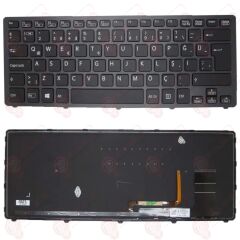 Sony Vaio SVF14N11CXB, SVF14N13CXB Klavye Led Işıklı Siyah TR