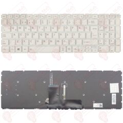 Toshiba Satellite L50-B-27R, L50-B-281 Klavye Beyaz Led Işıklı TR