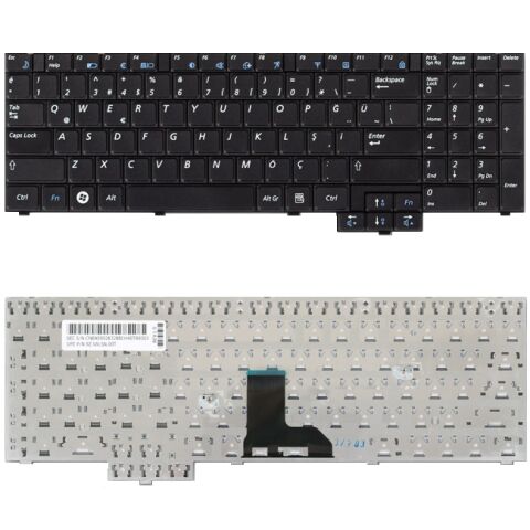 Samsung NP-R525-JS01TR, NP-R525-JV01TR Klavye Tuş Takımı Türkçe Q Tuş Yapısı