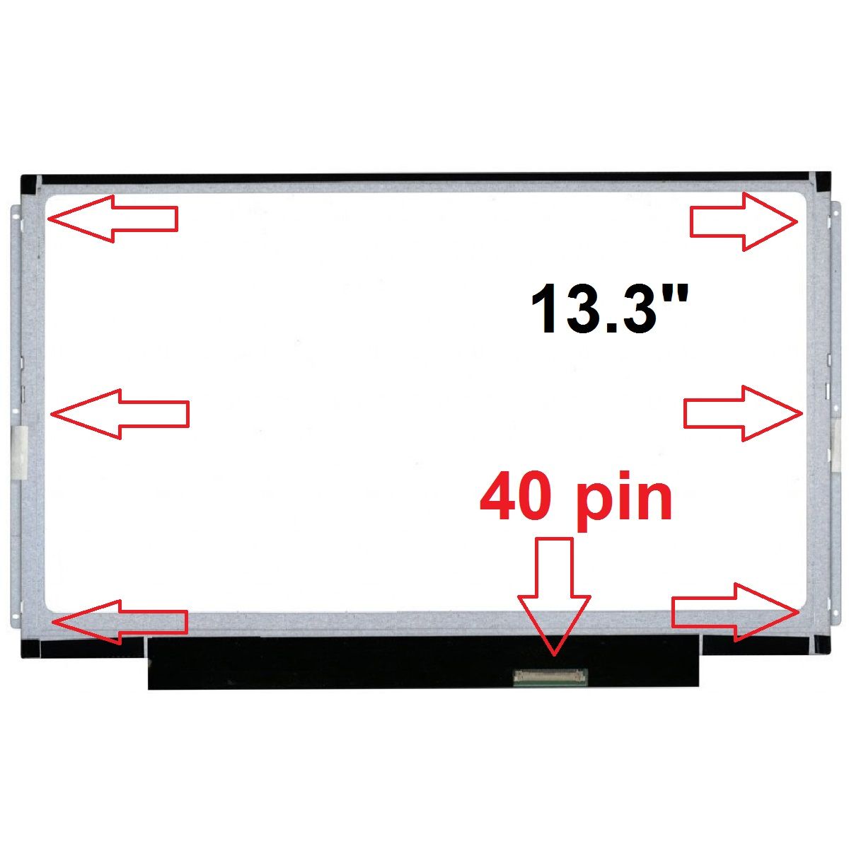 LP133WH2 TL N1, LP133WH2-TLN1 Ekran Panel 13.3 Slim 40 Pin 1366 x 768 HD