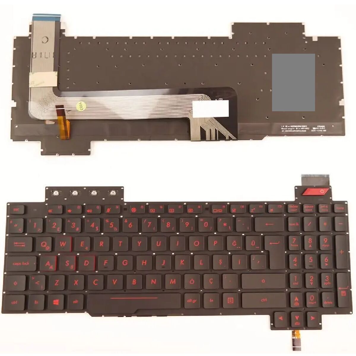 Asus FX503VD-E4045 Klavye Tuş Takımı Siyah Türkçe Işıklı