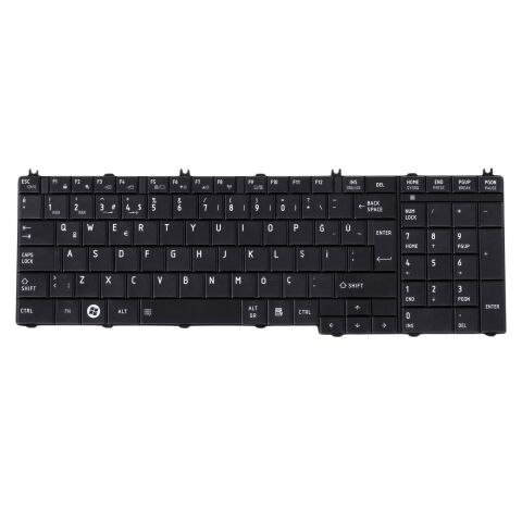 Toshiba V114346CK1, V114346DK1, V114399CK1, V160706AS1 Uyumlu Klavye Tuş Takımı Seti Siyah Türkçe