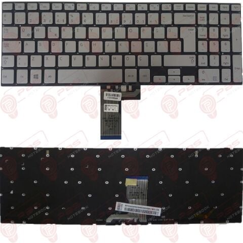 Samsung NP700Z5C-S01UB, NP700Z5C-S02UB, NP700Z5C-S04US Klavye Led Işıklı Gri Tuş Takımı Tuş Seti Türkçe