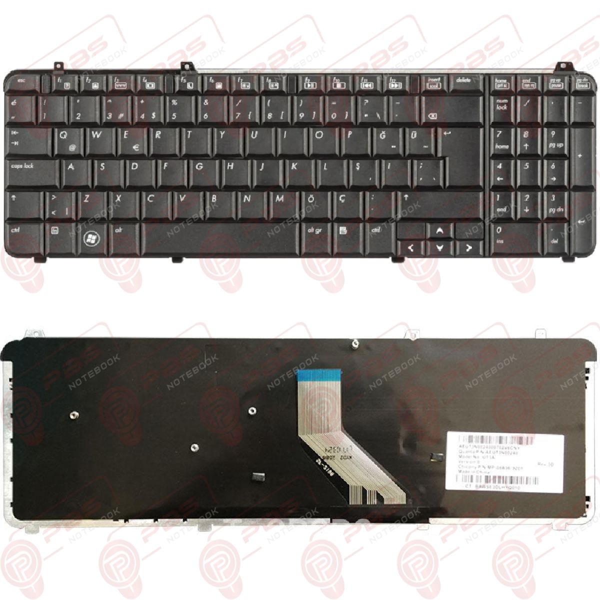 Hp Pavilion DV6-1360ET, DV6-1365ET, DV6-1370ET Klavye Tuş Takımı Tuş Seti Siyah Türkçe