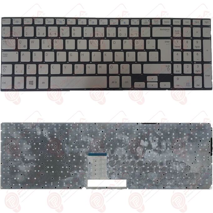 Samsung NP700Z5C-S01TR, NP700Z5C-S02TR, NP700Z5C-S01US Klavye Led Işıklı Gri Tuş Takımı Tuş Seti Türkçe