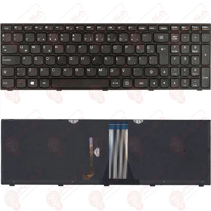 Lenovo 25214751, 25214785, 25215224 Klavye Led Işıklı Siyah TR