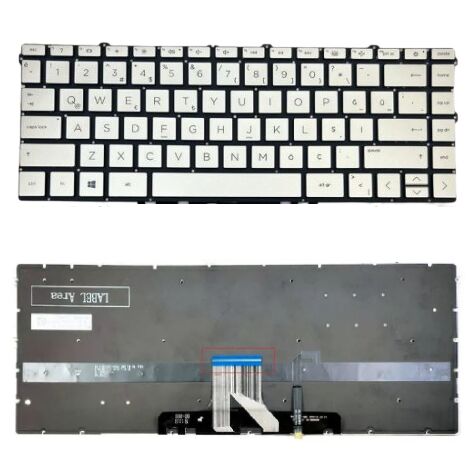 Hp Pavilion 14-DV0019NT, 2W6P4EA, 14-DV0020NT, 2W6P5EA Uyumlu Klavye Işıklı Gri Tuş Takımı Türkçe