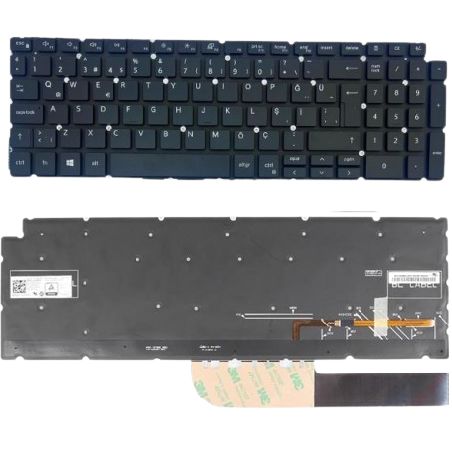 Dell Vostro P83F, P83F001, P88F, P88F001 Uyumlu Klavye Tuş Takımı Tuş Seti Led Işıklı Siyah Türkçe