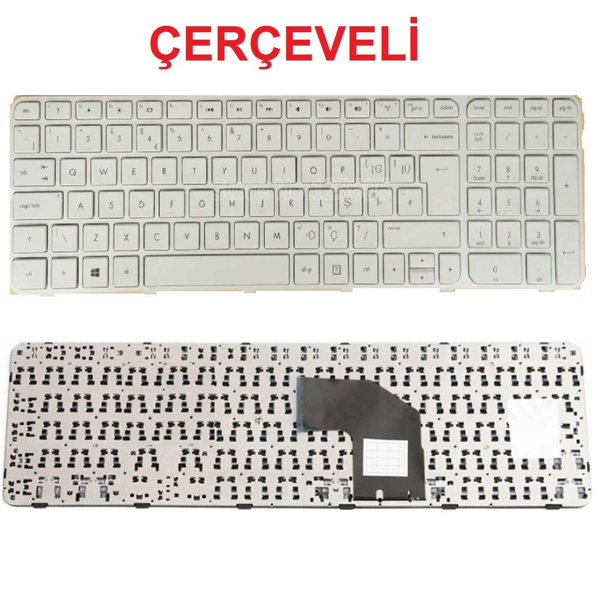 Hp Pavilion G6-2351ET, G6-2351ST, G6-2355ET Klavye Tuş Takımı Q Beyaz Renk Türkçe Keyboard