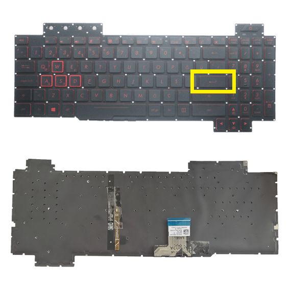 Asus FX505DT-BQ180, FX505DT-BQ180T Klavye Tuş Takımı Işıklı TR