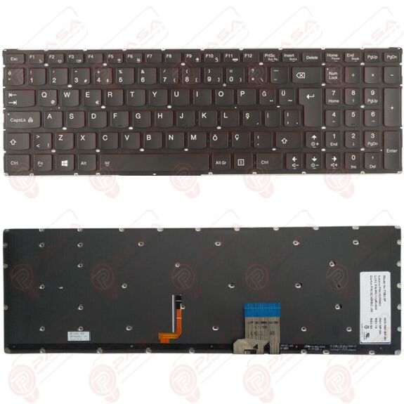 Lenovo Y70-70, Y7070, 20350, 20415, 80DU Klavye Işıklı Siyah TR