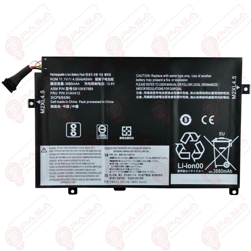 Lenovo 01AV411, 01AV412, 01AV413 Uyumlu Batarya Pil Nion