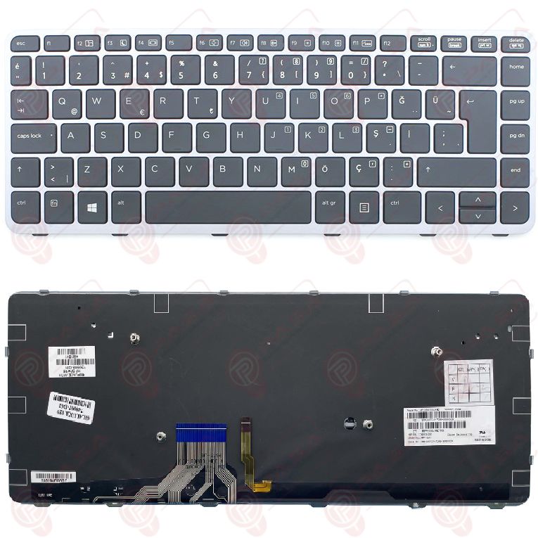 Hp 831-00307-00A, SG-62100-XUA, SN8127BL Klavye Tuş Takımı Tuş Seti Led Işıklı Gri Türkçe