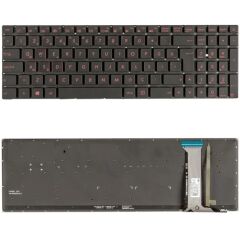 Asus G741J, G741JM, G741JW Klavye Kırmızı Tuş Takımı Tuş Seti Işıklı Türkçe