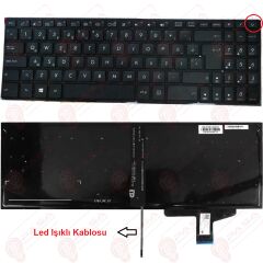 Asus N580VD-DM027T, N580VD-DM058T, N580VD-DM158T Klavye Tuş Takımı Tuş Seti Led Işıklı Siyah Türkçe