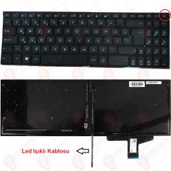 Asus VivoBook Pro 15 N580V Klavye Tuş Takımı Tuş Seti Led Işıklı Siyah Türkçe