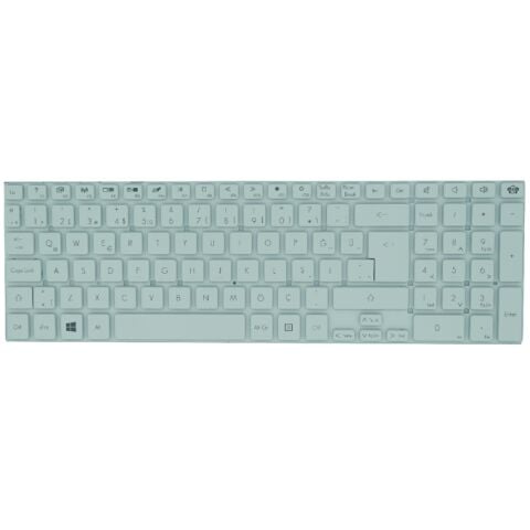 Acer Travelmate P273-MG, P276-MG Klavye Tuş Takımı Beyaz TR Q Tuş Yapısı
