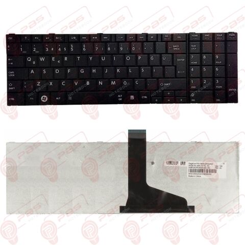 Toshiba Satellite C855-1TK, C855-1TQ Klavye Tuş Takımı Siyah Çerçevesiz Tip
