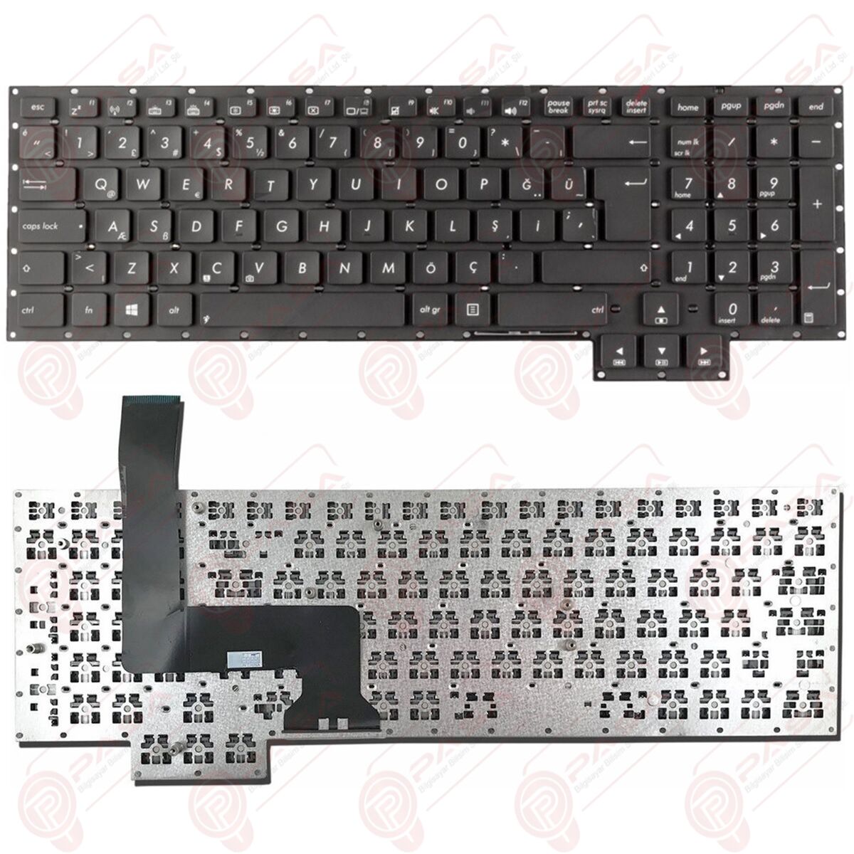 Asus G750JH-T4168H, G750JH-T4169H Klavye Tuş Takımı Türkçe Q Siyah