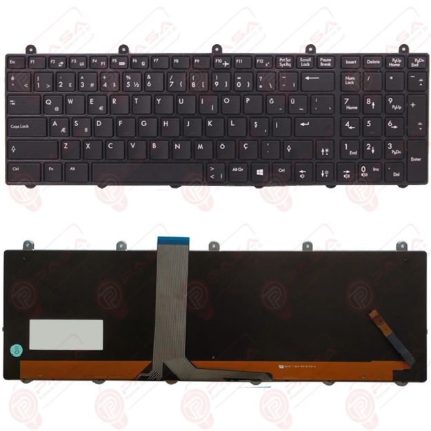 MSI GE70 2PC-291XTR Klavye Tuş Takımı Ver.1 Işıklı Siyah Türkçe